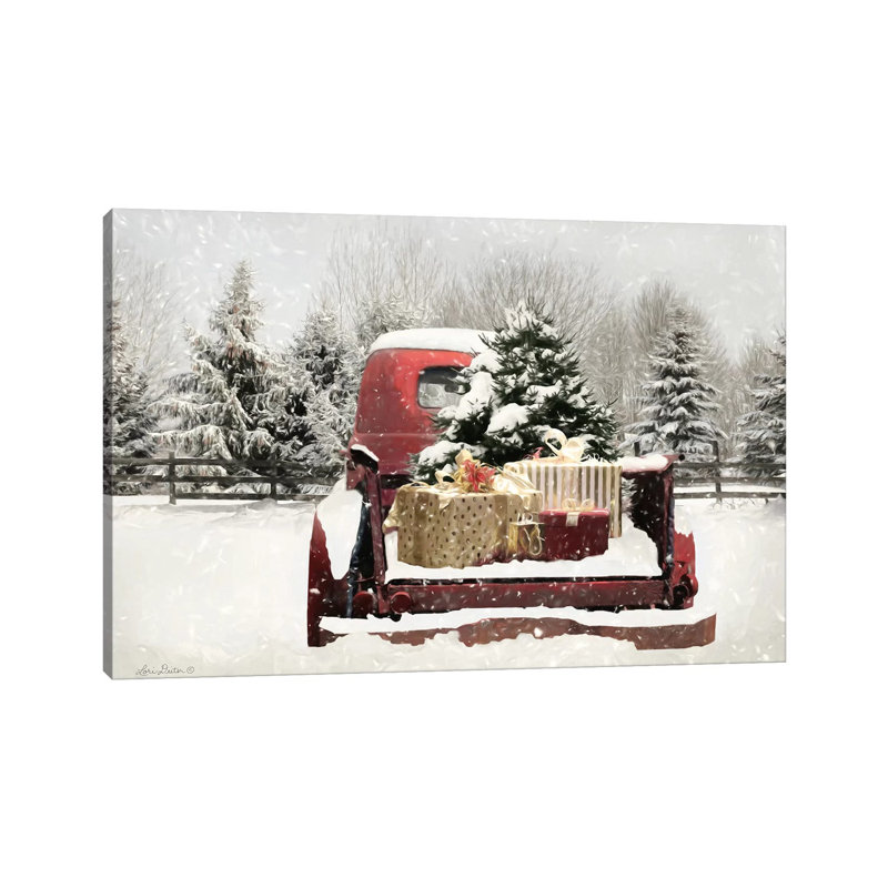 Snowy Presents by Lori Deiter - Print on Canvas, Wrapped Canvas, 45.72cm H x 66.04cm W x 1.91cm D