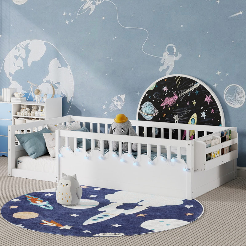 Structure de lit Montessori, Lit simple, Blanc