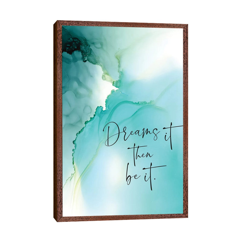 Then Be It - Print on Canvas, 66.04cm H x 45.72cm W x 3.81cm D, Classic Brown Wood Floater Framed