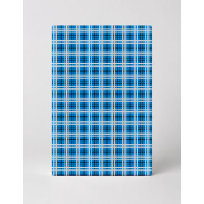 Navy & Sky Blue Plaid — National Basketball Teams Canvas Wall Art