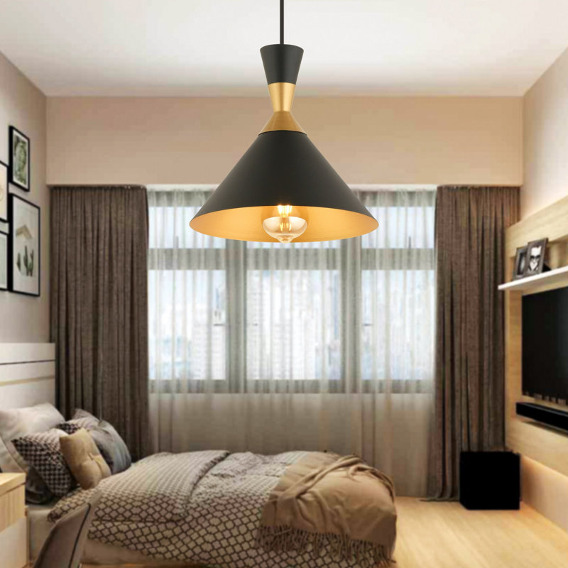 Elegant Adjustable Black Chandelier, Metal Body, 9.5 x 2.0 inches Base Plate | Height: 11.8 to 51.2 inches | 1 x E27 Socket (Max 40W) | Perfect for Dining Room & Living Room Decor, Stylish & Functional Lighting Solution
