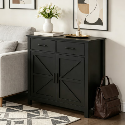 Modern Farmhouse Buffet With 2 Drawers And 2 Doors