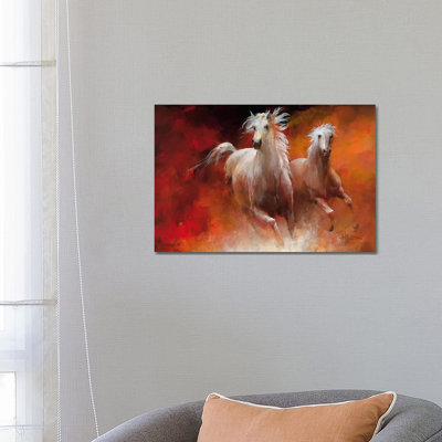 Wild Horses II 1 Piece Wrapped Canvas Painting
