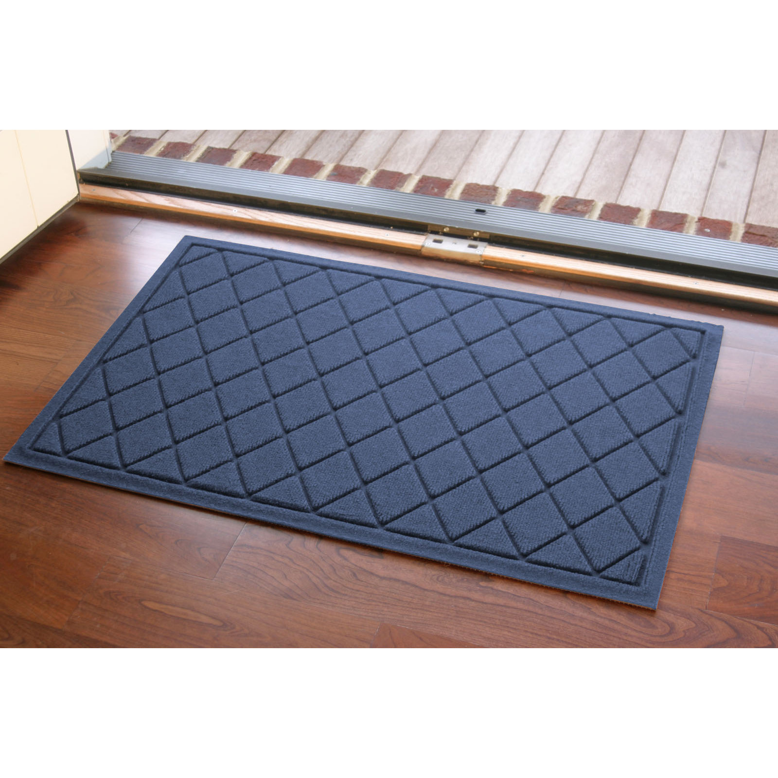 WaterHog Non-Slip Indoor/Outdoor Doormat, Navy, Rectangle 24" x 36"