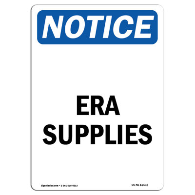 Era Supplies Aluminum Sign 12 x 18