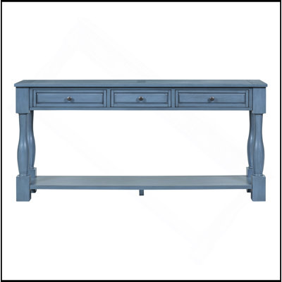 Console Table 63" Long Console Table With Drawers And Shelf For Entryway, Hallway, Living Room