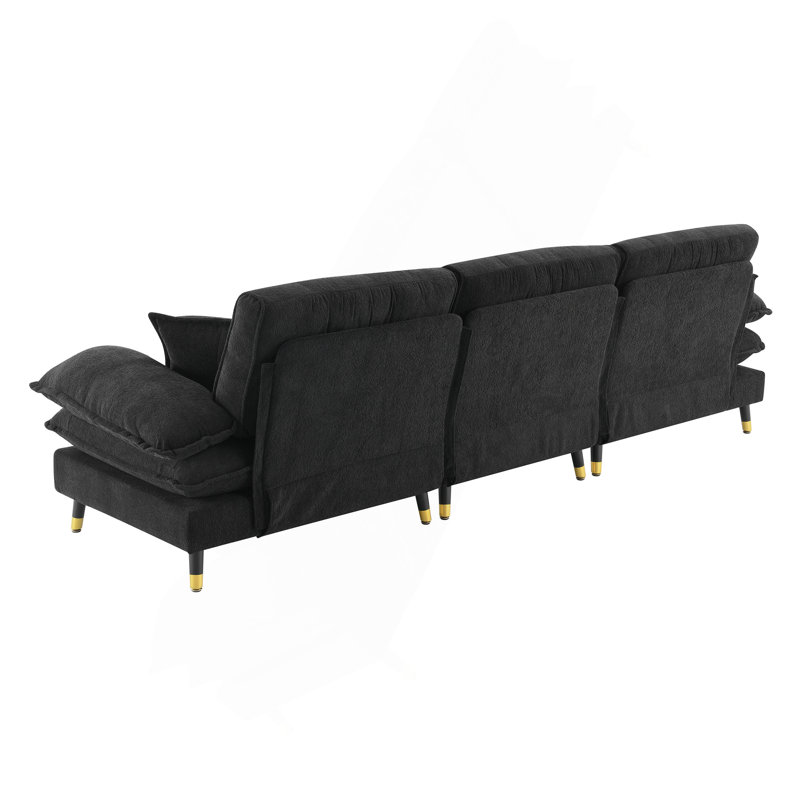 Versatile Convertible Sectional Sofa With Adjustable Legs And Movable Ottoman For Various Spaces