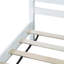 Lit simple avec tête et pied de lit, lit en bois d'hévéa, cadre de lit