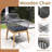 Acacia Wood Outdoor Patio Chair With Cushions (Set Of 2)