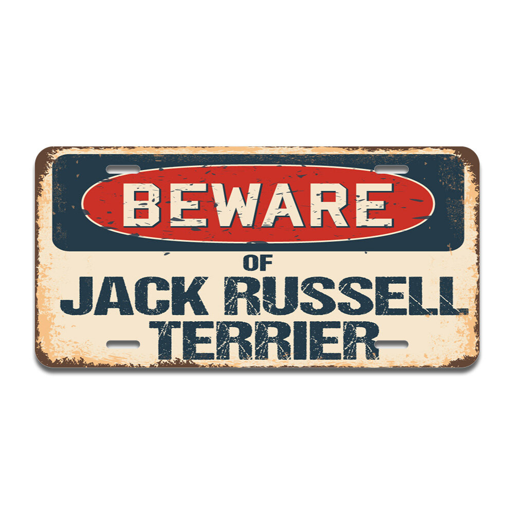 SignMission Beware of Jack Russell Terrier Aluminum Plate Frame | Wayfair