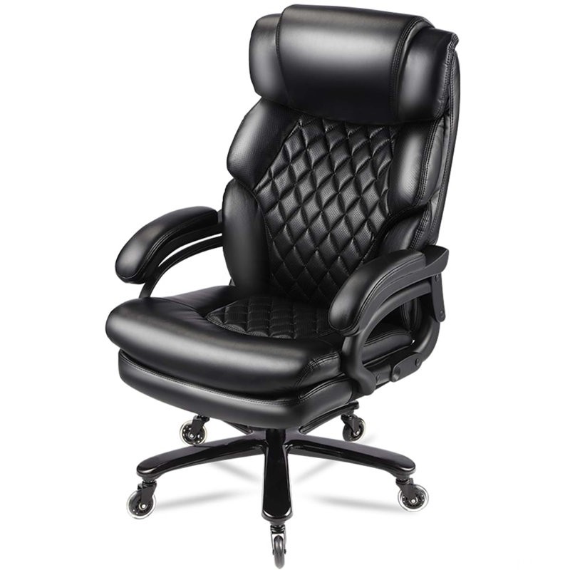 Fauteuil de bureau 500 lb, H 30,05 po, Black, Noir