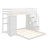 Jasten Platform Storage Bed,Twin Over Full Bunk Bed with 3-layer Shelves, Drawers and Storage Stairs-2060280069