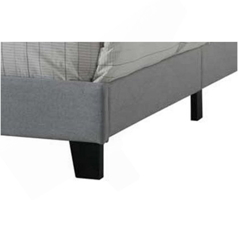 Grand lit en tissu gris Venacha