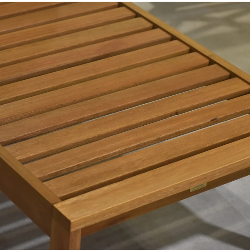 Outdoor Patio FSC Wood Recliner Lounger