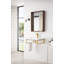 Boston Glossy White Resin Rectangular Wall Mount Bathroom Sink with Overflow-92900590