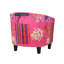 Angelice Multicoloured Patchwork Accent Tub Chair-75753054
