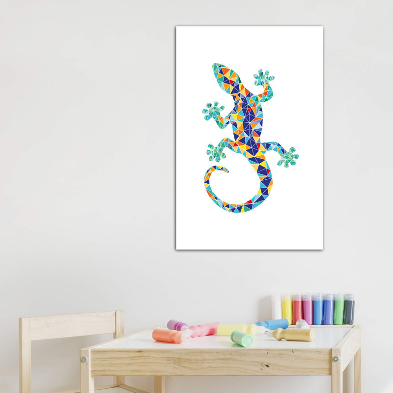 Gaudi Mosaic Dragon - impression d'art graphique, H 48 po x l 32 po x P 1,5 po, Toile tendue