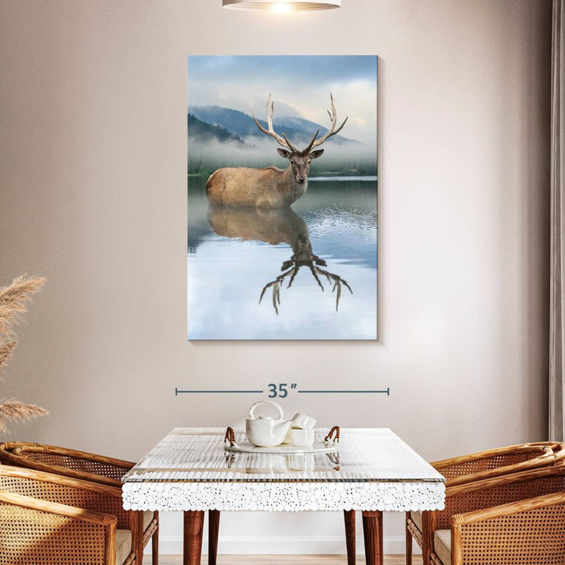 Deer Reflection, 48" H x 32" W