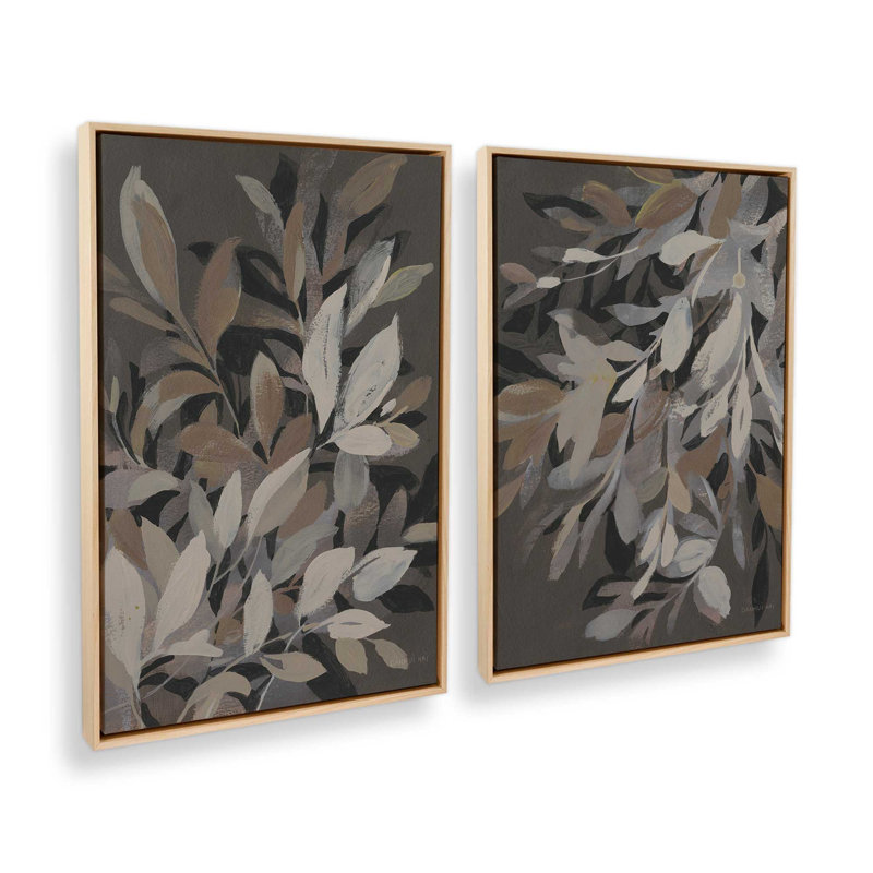 «Midnight Petal Dance», ensemble de 2 impressions sur toile, H 13 po x l 18 po, Érable américain