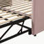 Lit de jour simple tapissier avec couchette escamotable, rose-1919430627