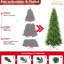 Arbre de Noël de 4 pi, 424 pointes, matériau Pe +, conception à charnières, installation rapide, support solide, petits espaces, appartements, branches festives minces et réalistes, assemblage rapide, vestibules, espaces,