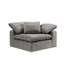 Naveen Grey Linen Modular Sectional Sofa With Ottoman