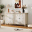 Buffet élégant avec 4 portes et tablettes réglables, idéal pour la vie moderne et le rangement organisé dans n'importe quelle pièce-1240908773