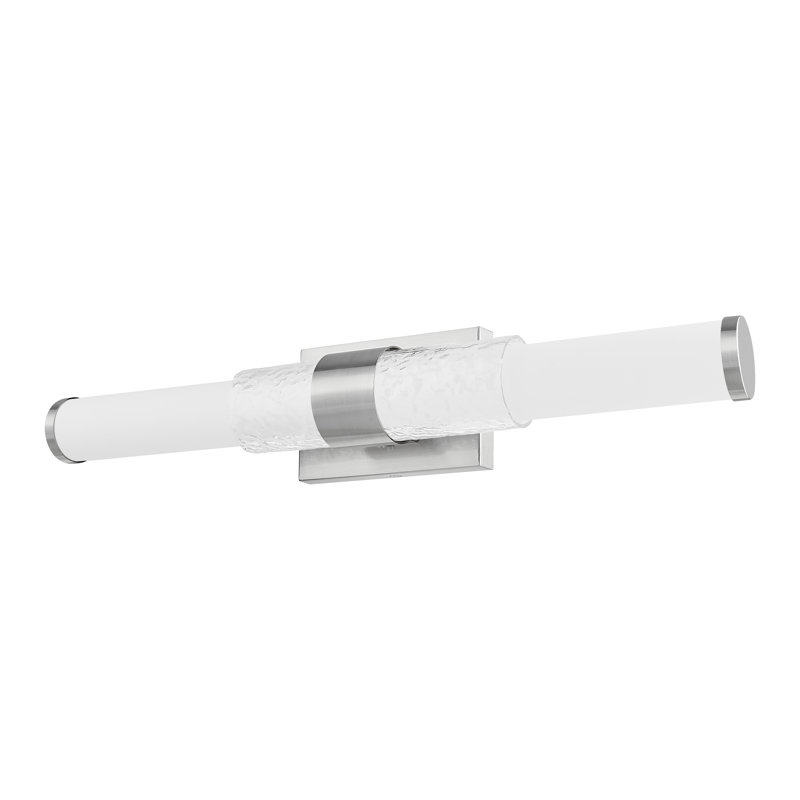 Meuble-lavabo 1 lumière Atchley, H 4,75 po x l 25 po x P 4 po, Nickel brossé