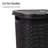  50L Slim Laundry Hamper, Clothes Basket, Lid, Plastic-111360888-127321048