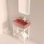 Ensemble de meuble-lavabo sur pied 24 po avec lavabo en céramique, ensemble de lavabo console sur pied, lavabo rectangulaire en céramique sans robinet