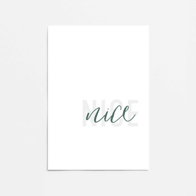 «Nice Holiday», reproduction d'art typographique