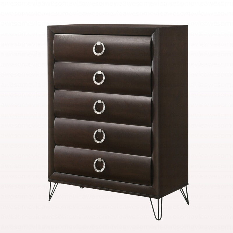 Commode au fini merlot foncé de style moderne