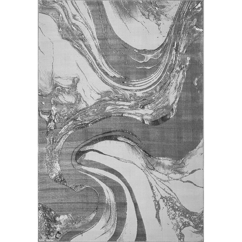 Modern Abstract Area Rug – 100% Polyester, Antistatic, Soil & Water Repellent, Colourfast Living Room Carpet