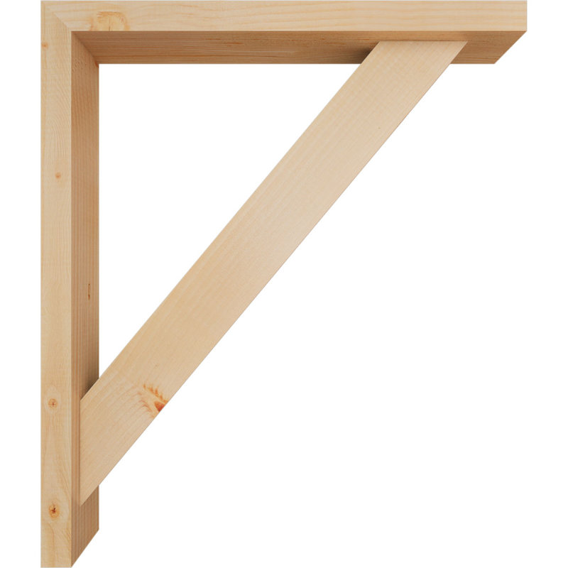 Support de bloc traditionnel avec entretoise décalée, 28 x 24, Sapin Douglas de l 3 1/2 (lisse)