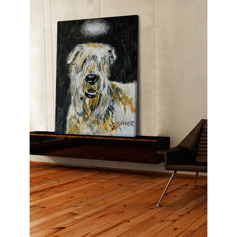 " Soft Coated Wheaton Terrier Angel " by Jay Schmetz, 18" H x 12" W