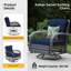 Chaise berçante d'extérieur en osier avec coussins Aksha-830485154-834156100