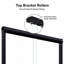 Porte de douche coulissante double semi-encadrée, noir mat, de 112 à 122 cm, avec verre de sécurité trempé de 6 mm d'épaisseur.