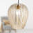 10.75"W Zoe Modern Clear And Gold Dome Shade Pendant