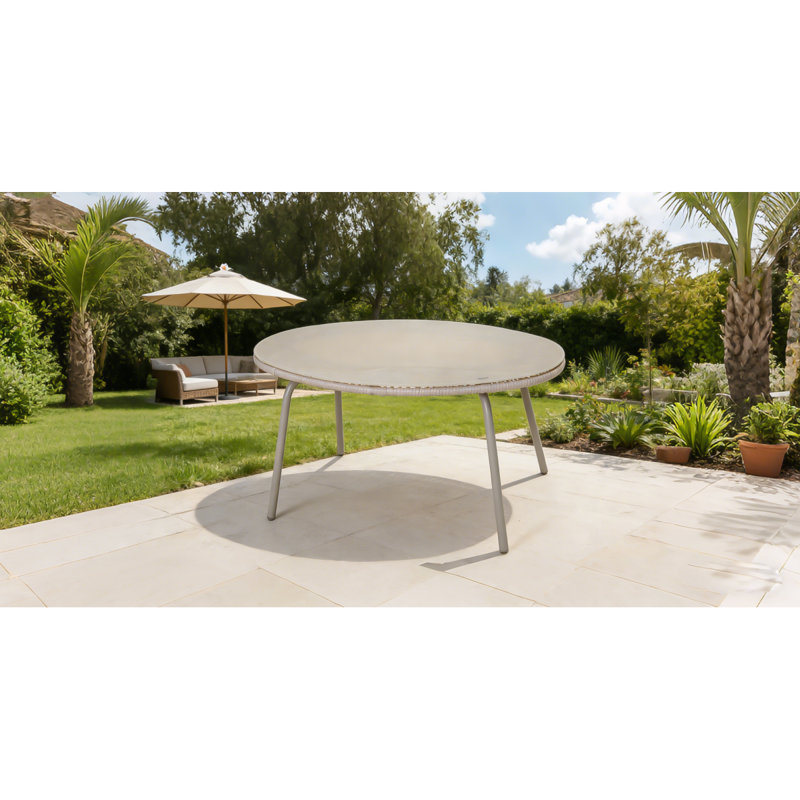 Ensemble de causeuse et de table basse d'extérieur moderne, ensemble de conversation de patio toutes saisons avec coussins épais, mobilier de bistro 2 pièces pour la cour, le balcon, le jardin, blanc cassé