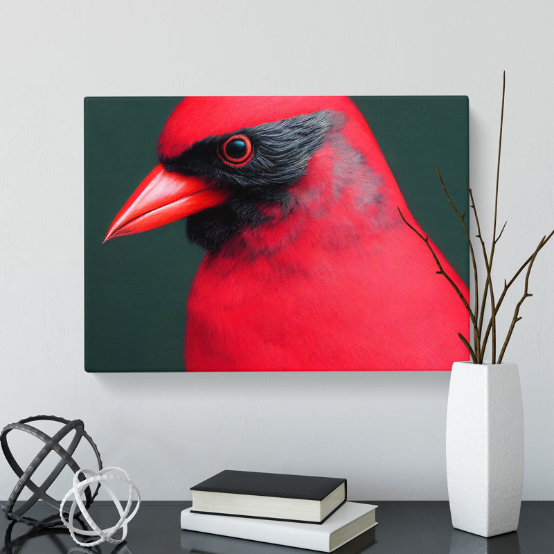 Cardinal Bird - Wrapped Canvas, 35cm H x 50cm W x 3cm D