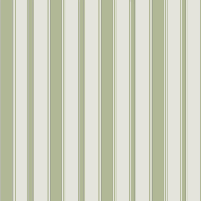 Cambridge Striped Wallpaper Roll, Leaf Green