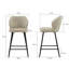 Konate Upholstered Counter Stool with Metal Frame-527978123
