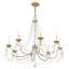 Lustre classique à 8 lumières de style bougie avec détails en cristal Fabio-1592067914