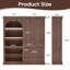 Grande armoire de rangement arquée de 70 po avec tablettes à DEL, armoire moderne en bois avec tiroirs et portes, armoire arquée polyvalente pour le salon et la chambre à coucher