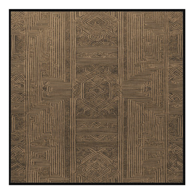 Machine Washable Art Deco Brown Area Rug