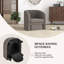 Fauteuil demi-tonneau Gymax avec repose-pieds en velours doux antidérapant-1538807527