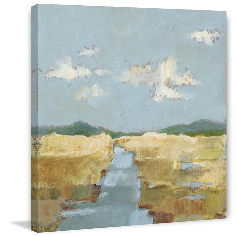 Summer Wetland II - Wrapped Canvas Painting, 30cm H x 30cm W