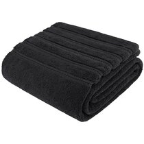 100% Cotton Extra Large Oversized Bath Towel Black Bath Sheet 40x80