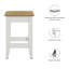Tabouret de cuisine Sunbrook en chêne blanc