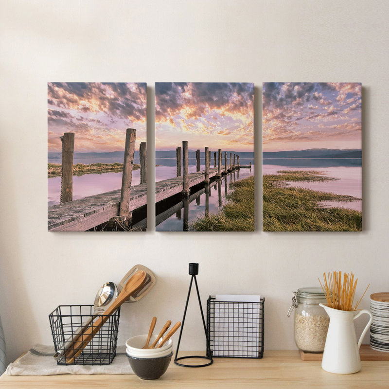 " Sky Contemplation " 3 - Pieces, 20" H x 16" W x 1" D